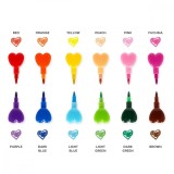 Set 12 creioane colorate - Dream in colour - Heart | Legami