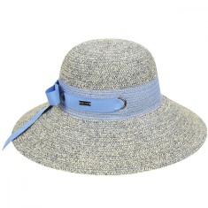 Palarie Betmar Jasmine Braided Wide Brim Gri - Cod 905632 foto