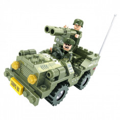 Set cuburi lego, model vehicul militar, 118 piese foto