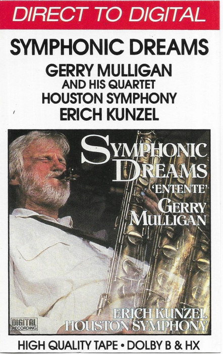 Casetă audio Gerry Mulligan And His Quartet, Houston Symphony, originală