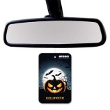 Odorizant auto Halloween cu dovleac și lilieci, 10 cm, aromă Black Crystal, CMCLASS