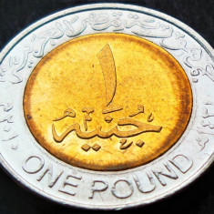 Moneda exotica bimetal 1 POUND - EGIPT, anul 2010 *cod 1937 = A.UNC+