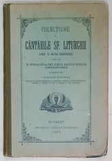 COLECTIUNE DIN CANTARILE SF. LITURGHII , SCRISE PE MUZICA BISERICEASCA ...de I. POPESCU - PASAREA , 1905 foto