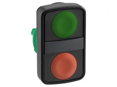 Comutator dublu 22mm ro?u/verde fara IP66 plat foto