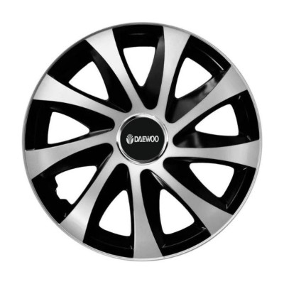 Set 4 capace roti Drift exrta silver&amp;amp;black R15 Compatibil Cu Daewoo foto