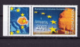 Cumpara ieftin RO 2007 LP 1752 &quot;Romania in UE&quot;,serie cu vinieta ,MNH, Organizatii internationale, Nestampilat