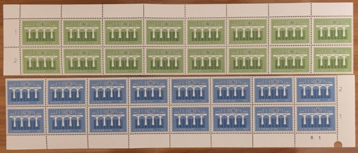 Netherlands 1984 16 x Europa CEPT in fold block Mi.1251-1252 MNH CC.010