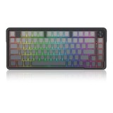 Tastatura gaming mecanica Bluetooth cu si fara fir Redragon Ucal Pro neagra cu gri degrade iluminare RGB