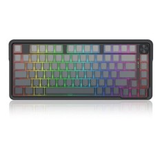 Tastatura gaming mecanica Bluetooth cu si fara fir Redragon Ucal Pro neagra cu gri degrade iluminare RGB