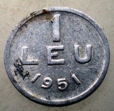 1.837 ROMANIA RPR 1 LEU 1951 foto