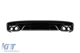 Difuzor tip SQ5 cu capete negre potrivit pentru bara S-line din spate pe Audi Q5 2018-2022 -oo--oo- Performance AutoTuning