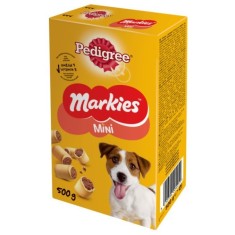 Recompensa caini / hrana complementara, Pedigree Markies Minis, cutie 500 g, toate taliile, adult