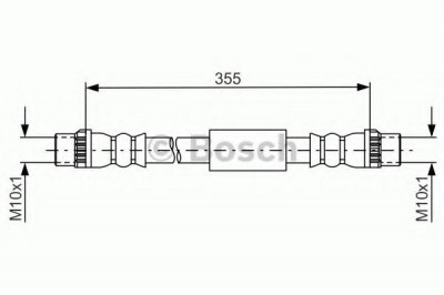 Conducta / cablu frana FIAT SCUDO platou / sasiu (272, 270) (2007 - 2016) BOSCH 1 987 481 665 foto