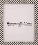 Rama foto Handicrafts, lemn masiv/MDF, natur/negru, 20,3 x 25 cm
