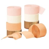 Set 8 role de hartie creponata pentru decor/mestesuguri Aobkiat, multicolor, 25 m x 4.6 cm
