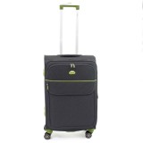 Troler Superlight 68x41x26 cm, 3.1 kg, expandabil 30%, gri / verde, Lamonza