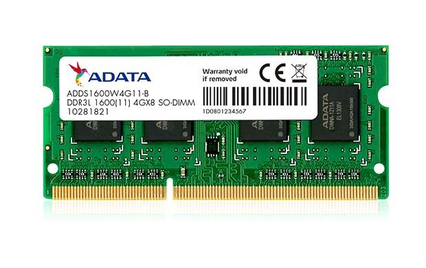 SODIMM Adata, 8GB DDR3, 1600 MHz, low voltage &quot;ADDS1600W8G11-S&quot;