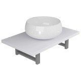 Cumpara ieftin Set mobilier de baie, 2 piese, alb, ceramica