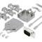 Conector D-Sub 9 pini tată pentru lipire pe cablu - Set complet