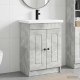 Cumpara ieftin Set de mobilier pentru baie Gri Beton 78,5 x 37,5 x 81 cm