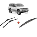 Cumpara ieftin Set 3 stergatoare MITSUBISHI PAJERO II (V3_W, V2_W, V4_W, V5_W) din 1990 - 1999, pentru parbriz si luneta fata si spate auto, Bosch Twin, din cauciuc
