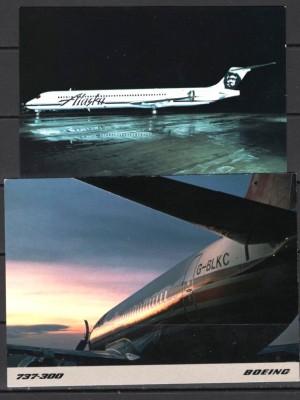 AVIATIE. AVIOANE DE TRANSPORT BOEING. ALASKA. 2 ILUSTRATE COLOR NECIRCULATE, Z55 foto