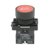 Buton comanda STOP rosu cu revenire 1NC, 400V/10A, LAY5 Breckner Germany