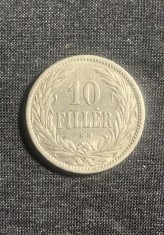 Moneda 10 filler 1908 Ungaria