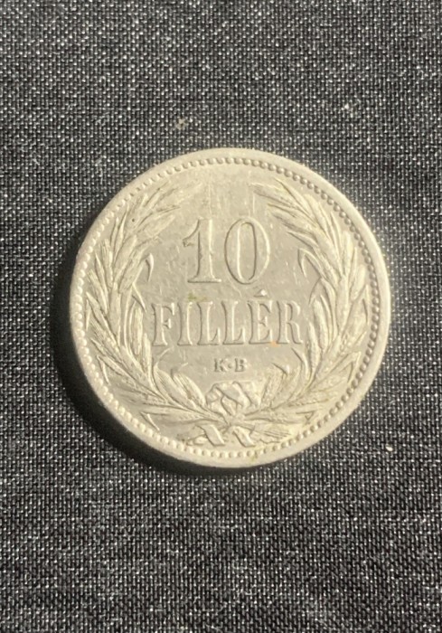Moneda 10 filler 1908 Ungaria