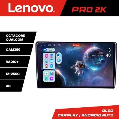 Navigatie Renault Trafic 2008-2012 Lenovo 8 core QLED 2K 12+256 360 Android Waze USB Navigatie Internet Youtube Radio CarStore Technology