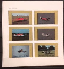 Grunay, aviatie avioane, transpprturi aeriene, serie 6. bloc nedant. Nestampilat