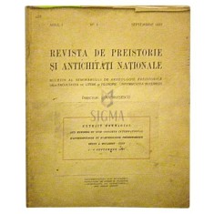 Revista de preistorie si antichitati nationale (anul 1, nr. 1.)