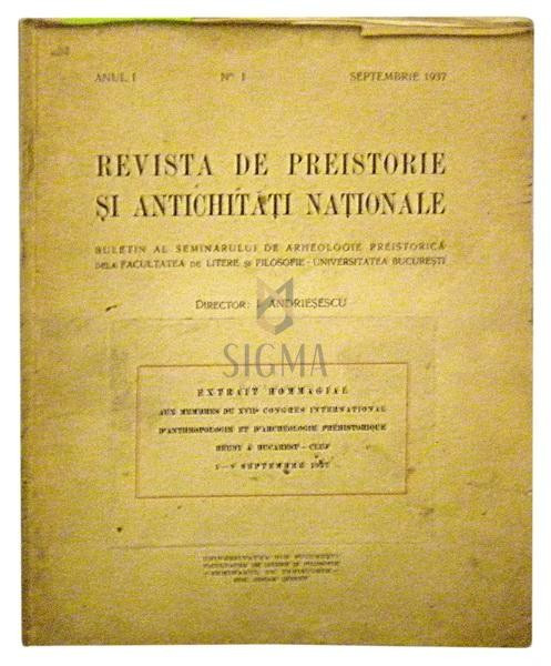 Revista de preistorie si antichitati nationale (anul 1, nr. 1.)