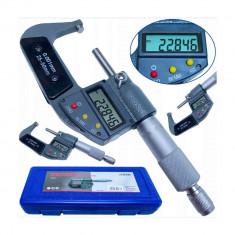 Mictrometru 25 - 50 mm, pentru masurarea dimensiunilor, cu display digital, Verke