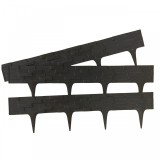 Set 3 borduri pentru delimitare gradina Stone Palisade 2.4 m, 820x95/200 mm, Maro