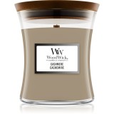 Woodwick Cashmere lum&acirc;nare parfumată cu fitil din lemn 275 g