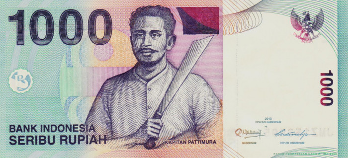 Bancnota Indonezia 1.000 Rupii 2013 - P141m UNC