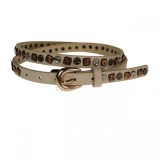 Curea dama, casual-eleganta, din piele ecologica, latime 2 cm, crem - CRD011CR, CK LEATHER