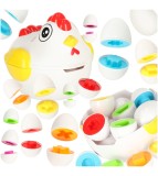 Puzzle oua Montessori cu forme si culori 12 buc copii