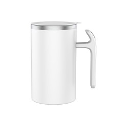 Cana portabila cu mixer incorporat, Cyrax, pe baterii, 380 ml, alb