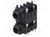 Conector jack, Jack 6,3mm, 2 contacte, mama, CLIFF - FCR1120