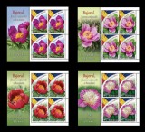Cumpara ieftin ✅RO 2023 ,LP 2418 "Bujorul, floarea naționala a Rom&acirc;niei" serie in minicoli de 4 marci si manseta ,MNH