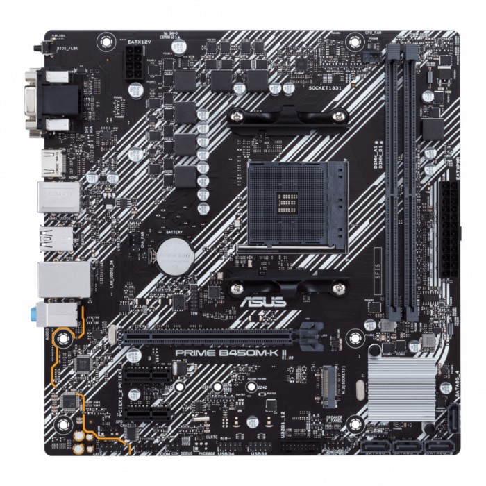 PLACA de BAZA Asus &quot;PRIME B450M-K II&quot;, skt AM4, mATX, AMD B450, 2 x DDR4, max. 64 GB, 4 x SATA, 2 x M.2, 7.1, &quot;PRIME B450M-K II&quot;