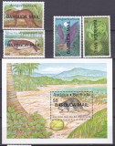 DB1 Fauna Caraibe Lamantin Foca Liliac Barbuda Mail Supratipar 4 v. + SS MNH, Nestampilat