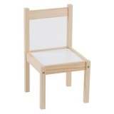 Scaun din Lemn pentru Copii, Alb, 29x29x50.5 cm, CMCLASS