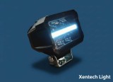 Proiector LED Xentech Light auto moto de 4,5 inch cu spoturi DRL galben si alb 26w