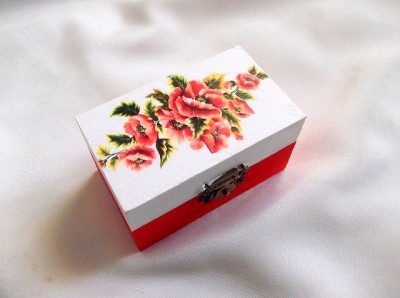 Cutie lemn cu maci 33669 foto