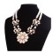Colier elegant auriu Efb cu brosa &amp; perle