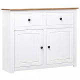 vidaXL Servantă, alb, 93x40x80 cm, lemn masiv pin, gama Panama