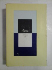 PLATON - OPERE volumul 4 (IV)- Editura Stiintifica